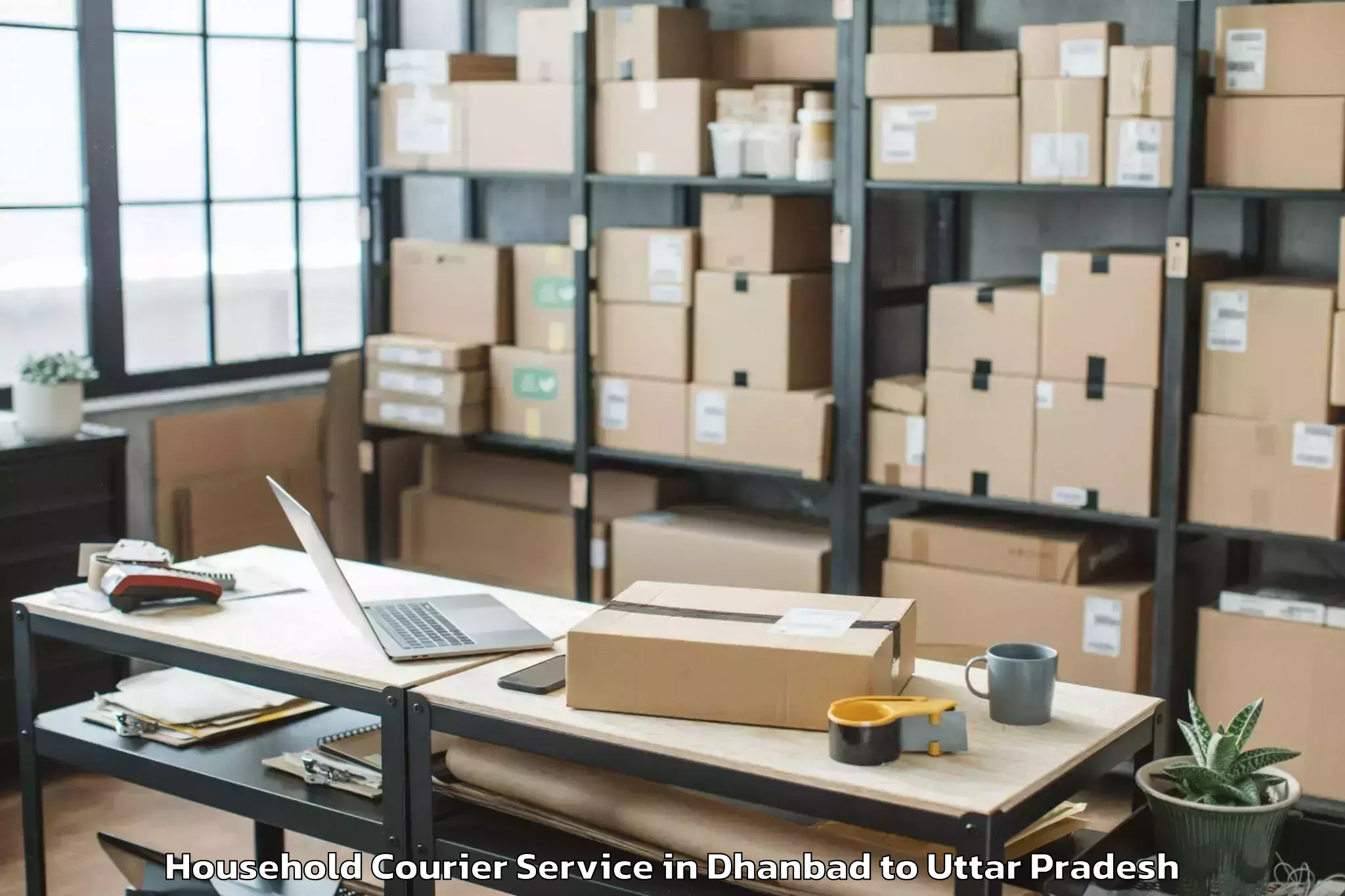 Reliable Dhanbad to Phoenix United Mall Lucknow Household Courier